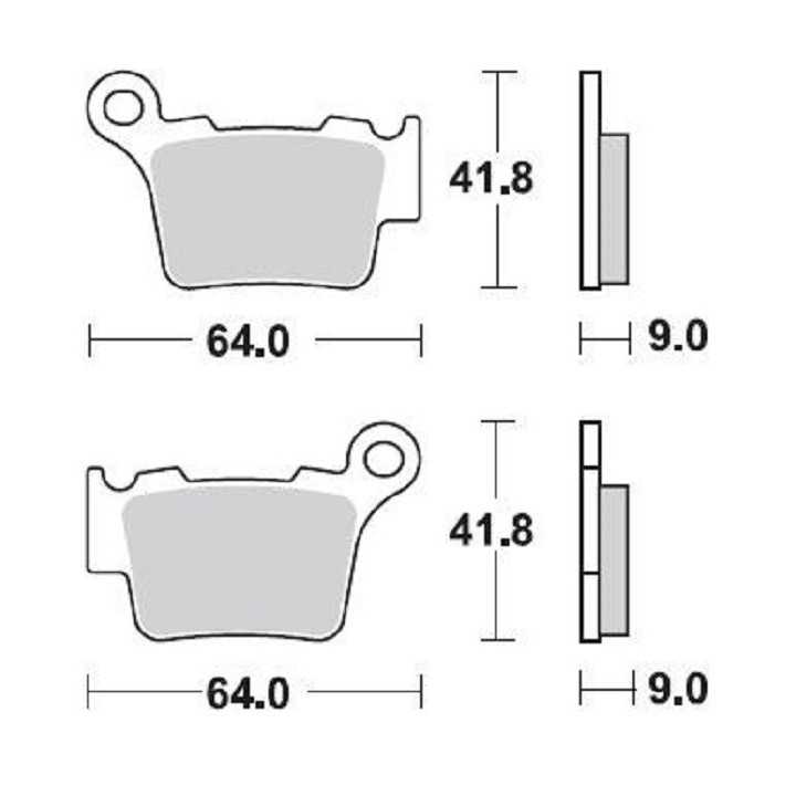 PLAQUETTES DE FREIN ARRIERE BRAKING KTM SXF 250 06/17