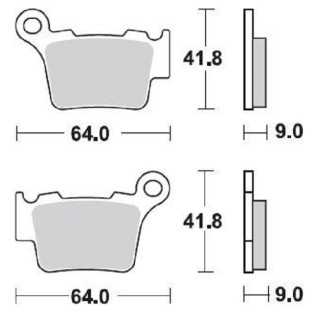 PLAQUETTES DE FREIN ARRIERE MO92 LOISIR BENDIX KAWASAKI KX 65 00/15