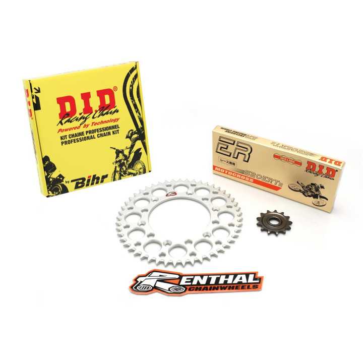 Kit chaine DIDRENTHAL 520 type ERT2 1248 Kawasaki KX-125