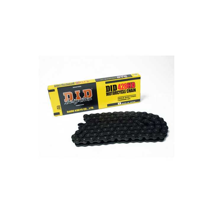 Chaine de transmition DID 520 VX2 Noir / Noir attache type semi-pressée