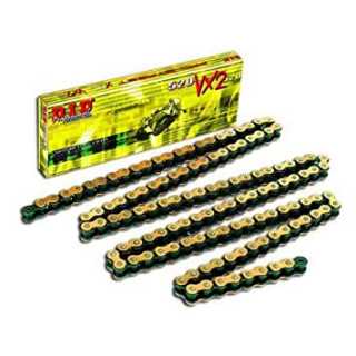 Chaine de transmition DID 520 VX2 X-RING Or / Noir attache type semi-pressée