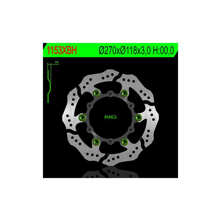 DISQUE DE FREIN AVANT A PETALES WAVE NG - YAMAHA YZ125 08 18