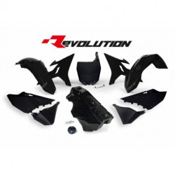 Kit plastique RACETECH Revolution   reservoir noir - Yamaha YZ125 YZ250 02 18