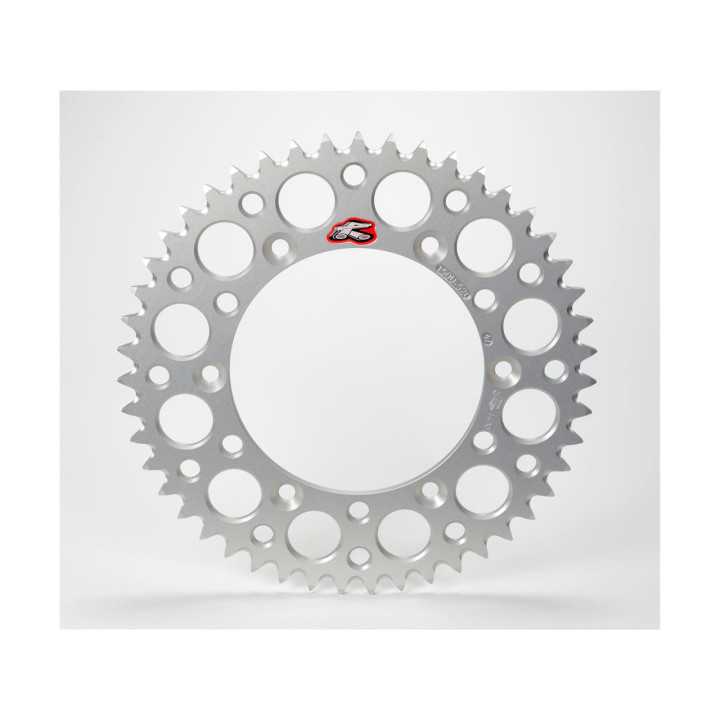 Couronne RENTHAL Ultralight 52 dents alu anti-boue pas 520 type 154U anodise argent Honda CR-125 03