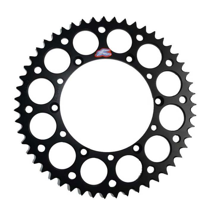 Couronne RENTHAL Ultralight 50 dents alu anti-boue pas 520 type 123U anodise argent Suzuki RMZ-450 08-18