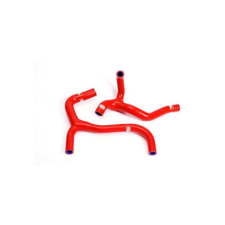 Durites de radiateur SAMCO kit transformation Y rouge - 2 durites Honda CRF450 03-04