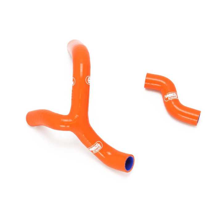 Durites de radiateur SAMCO kit transformation Y orange - 2 durites KTM SX85 13-17