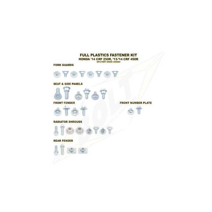 Kit vis complet de plastiques Bolt Honda CRF250 14-17