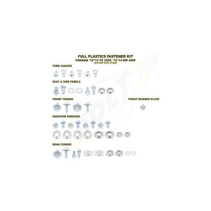 Kit vis complet de plastiques Bolt Yamaha WR450F 12-18