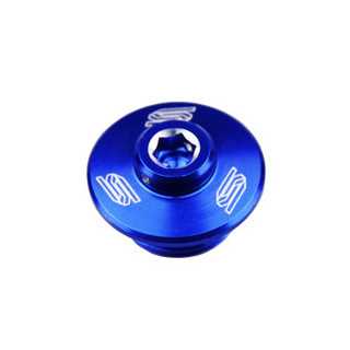 Bouchon superieur carter dhuile SCAR bleu - KAWASAKI KX 85 0109