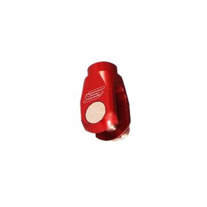 CHAPE ALU DE REGLAGE FREIN ARRIERE ROUGE SCAR - HONDA CRF450 02-13