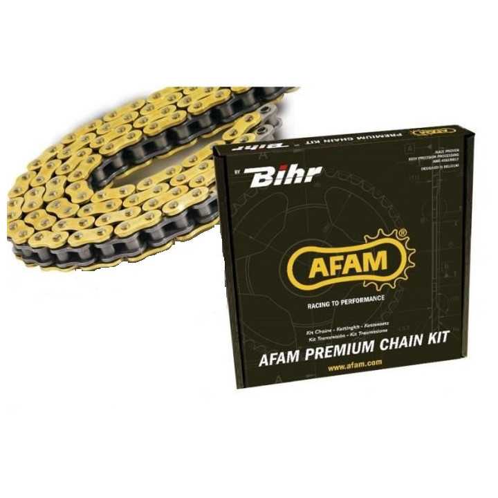 Chaine de transmition AFAM 520 XSR Xs-RING Or attache à riveter axe creux