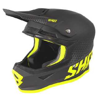 CASQUE FURIOUS RAW BLACK NEON YELLOW MATT