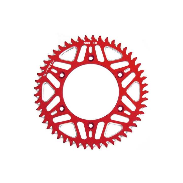 Couronne S-TEEL ALU ROUGE pas 520 type 251 Yamaha