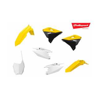 KIT PLASTIQUES COMPLET POLISPORT COULEUR ORIGINE RM 125-250 01/08