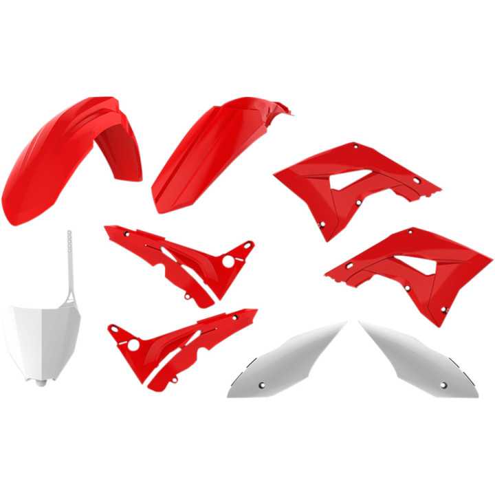 KIT PLASTIQUES RESTYLÉ COMPLET POLISPORT COULEUR ORIGINE HONDA 125/250 CR 04-07