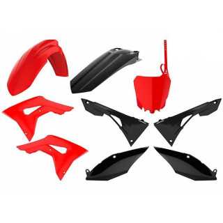 KIT PLASTIQUE POLISPORT NOIR ROUGE HONDA CRF250 18-20