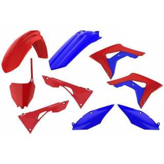 KIT PLASTIQUE POLISPORT ROUGE BLEU HONDA CRF250 18-20
