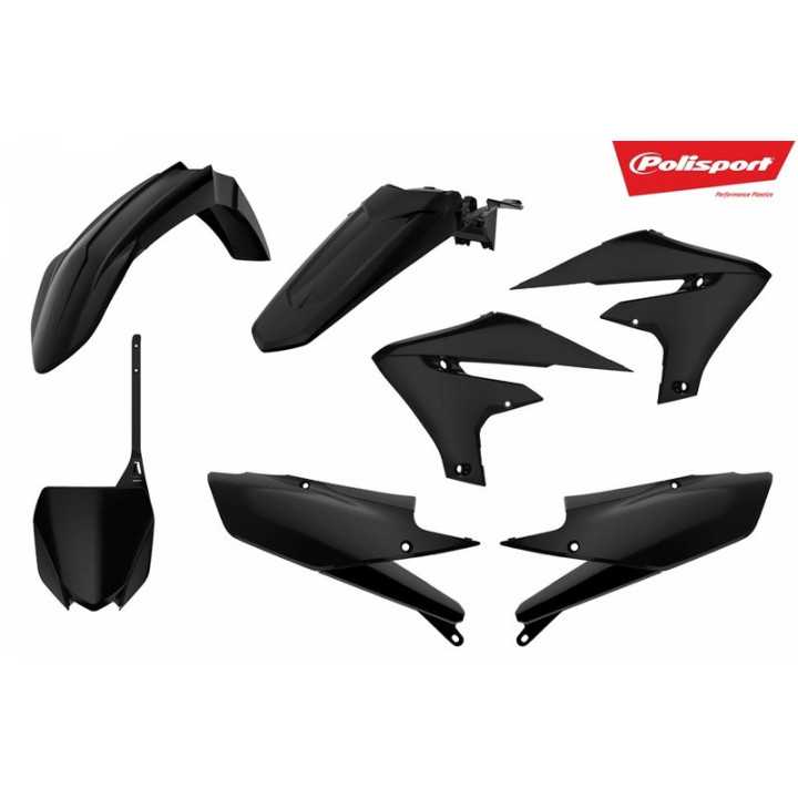 KIT PLASTIQUES CARENAGE POLISPORT NOIR YZF 250 2019-23 450 2018-23