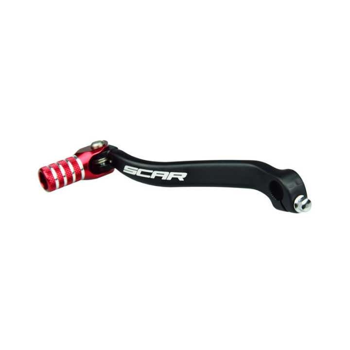 SELECTEUR DE VITESSE SCAR NOIR MAT EMBOUT ROUGE RMZ 450 2008-22