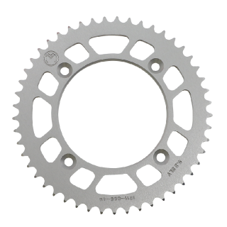 Couronne MOOSE 49 dents alu pas 428 anodise argent KTM SX-85 grandes roues 2004-18