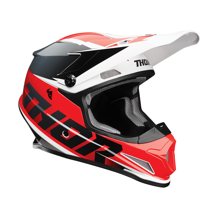 CASQUE CROSS THOR SECTOR FADER ROUGE BLANC