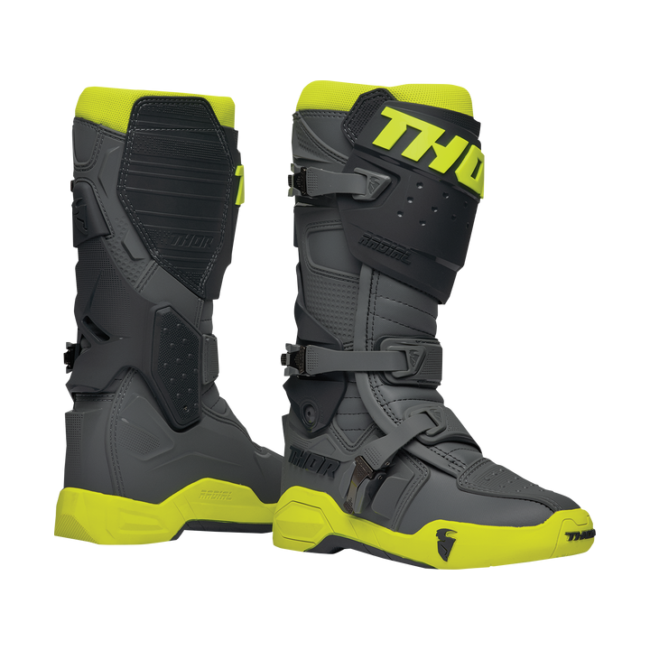 BOTTES CROSS THOR RADIAL GRIS JAUNE FLUORESCENT