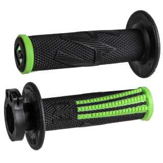 POIGNEES LOCK-ON-ODI EMIG VERSION FLUO V2 NOIR VERT 2/4 TEMPS