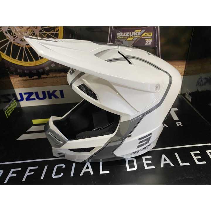 CASQUE SHOT 2023 MOTO CROSS FURIOUS REFLEX BLANC
