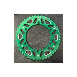 COURONNE ALUMINIUM S-TEEL VERT TYPE 489 47 DENTS KAWASAKI KX KXF 125 250 450