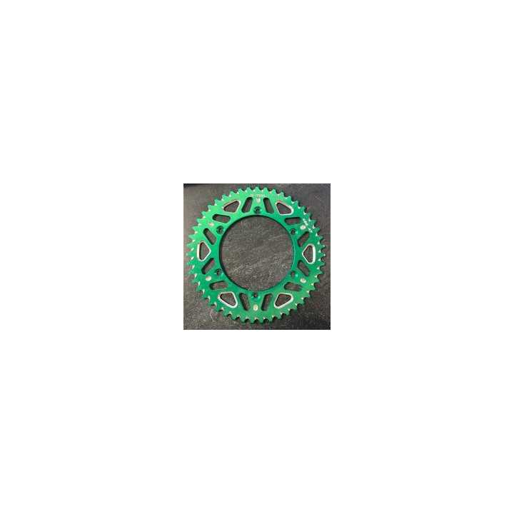 COURONNE ALUMINIUM S-TEEL VERT TYPE 489 47 DENTS KAWASAKI KX KXF 125 250 450