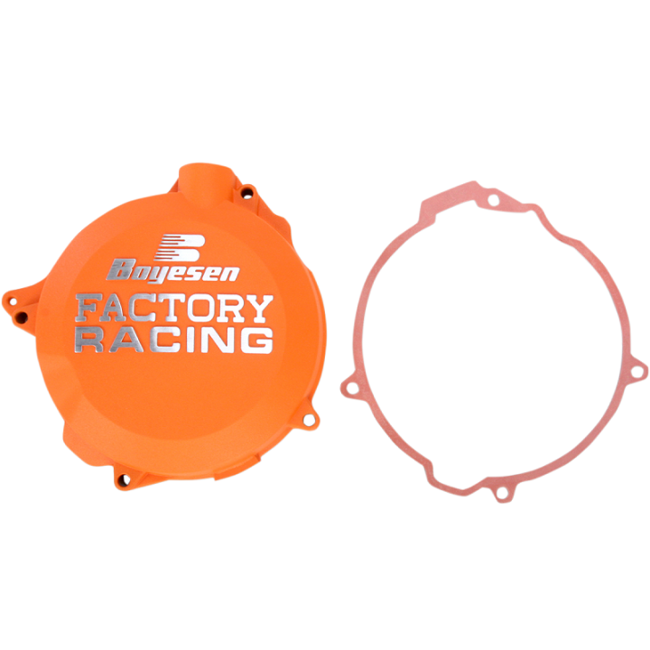 COUVERCLE CARTER D' EMBRAYAGE BOYESEN FACTORY RACING ORANGE KTM SX 125 / EXC 125 / HUSQVARNA