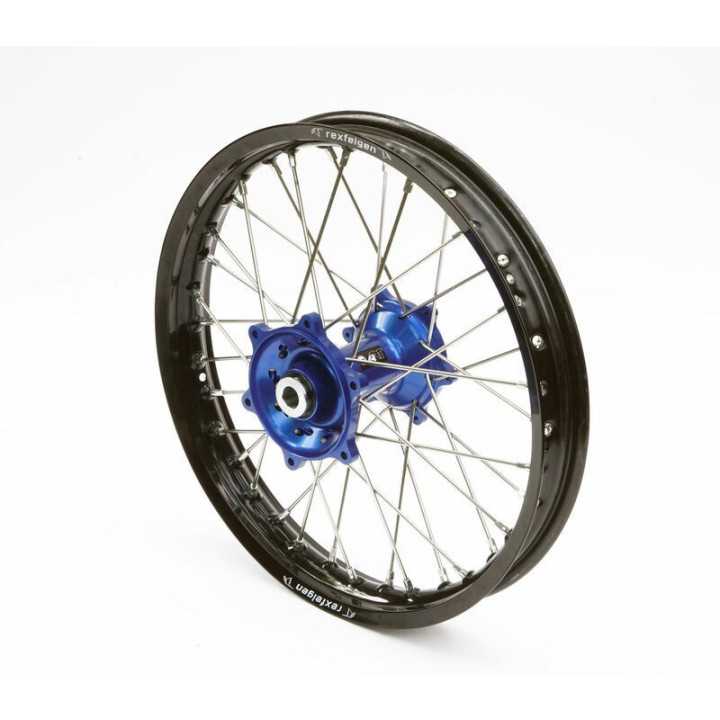 Roue arrière complète RFX 19x1.85 jante noir moyeu bleu Suzuki RMZ 250 2007-24