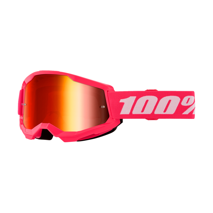 LUNETTES MASQUE 100% THE STRATA 2 GOGGLE ROSE MIRROR ROUGE