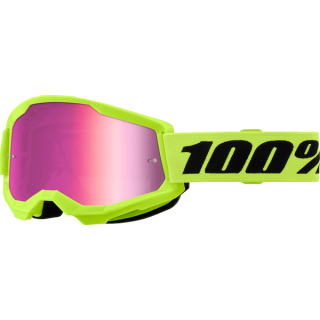 LUNETTES MASQUE 100% THE STRATA 2 GOGGLE JAUNE MIRROR ROSE