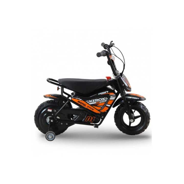 MOTO ELECTRIQUE ENFANT PIT DIRT BIKE KEROX 250W E-FAT KIDS ORANGE