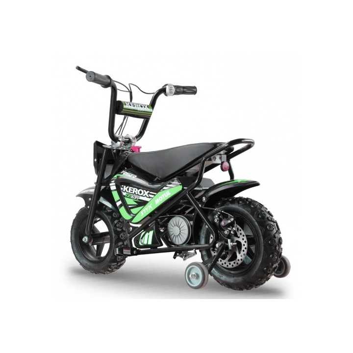 MOTO ELECTRIQUE ENFANT PIT DIRT BIKE KEROX 250W E-FAT KIDS VERT