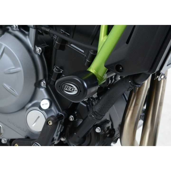 Tampons de protection R&G RACING Aéro noir KAWASAKI Z650 abs