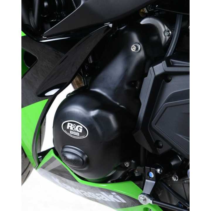 Couvre-carter gauche R&G RACING Race Séries noir KAWASAKI Z650 abs