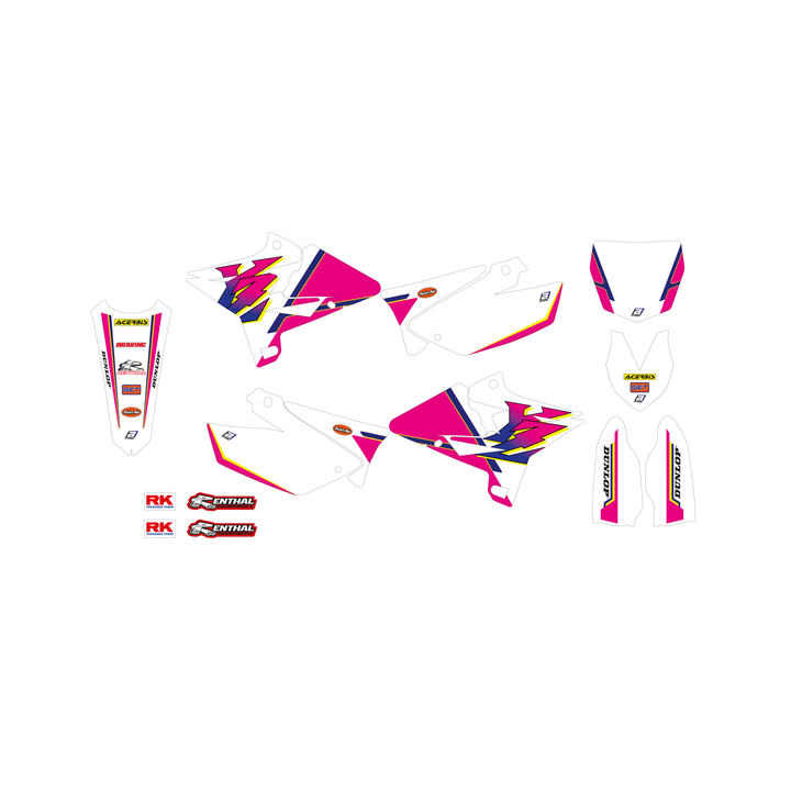 KIT DÉCO COMPLET RETRO BLACKBIRD YAMAHA YZ 125 - 250 2002-21