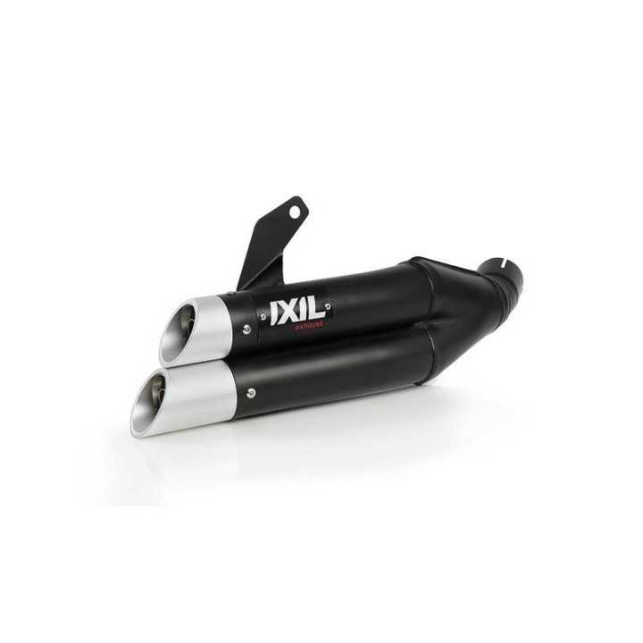 SILENCIEUX IXIL Dual Hyperlow L3XB INOX NOIR - KAWASAKI ER6-N 2006-11