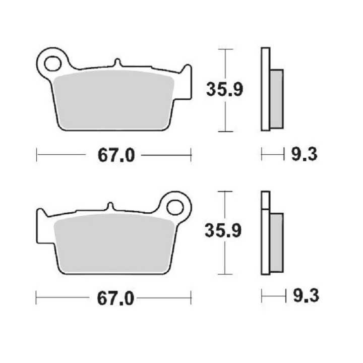 PLAQUETTES DE FREINS ARRIERE MOTO MASTER SINTER PRO YAMAHA YZF 250 2003-2006