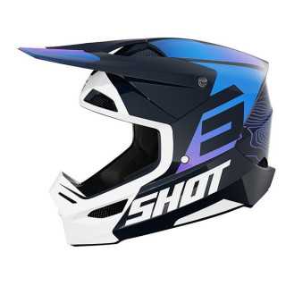 CASQUE SHOT MOTO CROSS FURIOUS APEX BLEU BRILLANT 2025