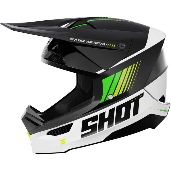 CASQUE SHOT FURIOUS PEAK NOIR VERT TAILLE S