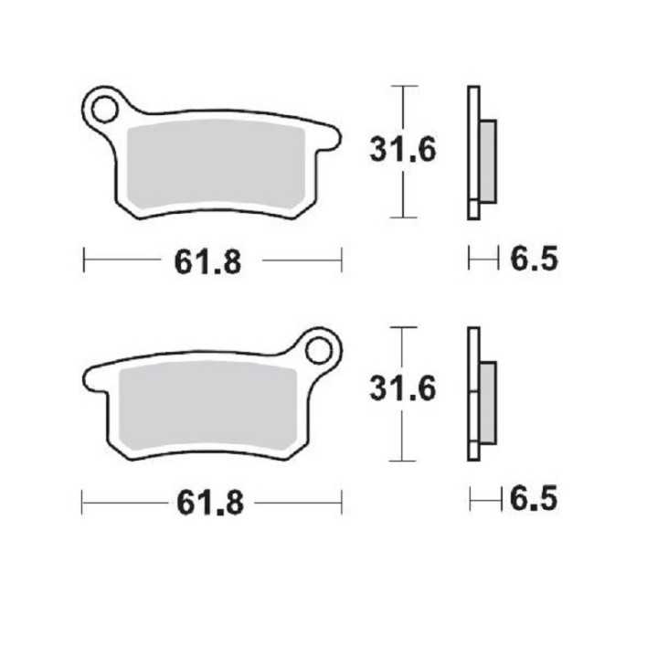 PLAQUETTES DE FREIN ARRIERE MOTO MASTER SINTER PRO KTM SX 65 2009-24
