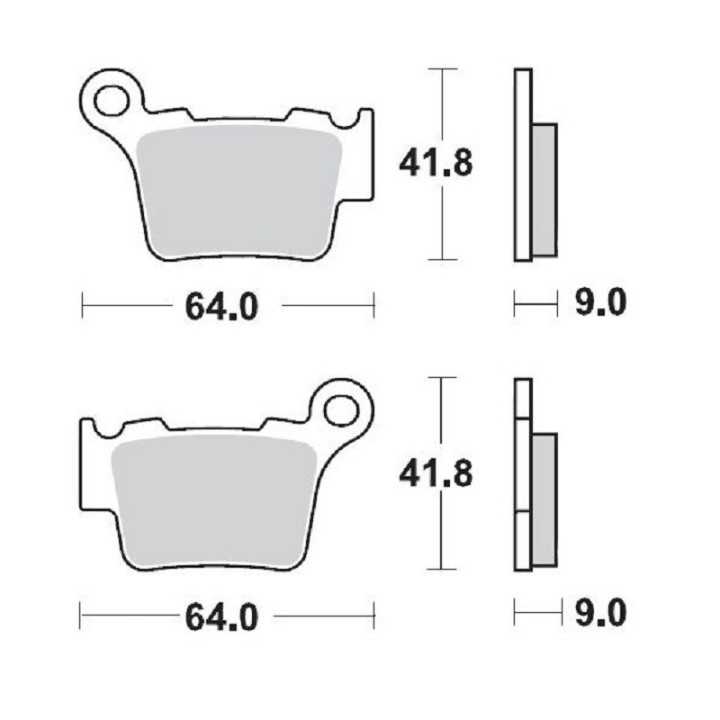 PLAQUETTES DE FREIN ARRIERE MOTO MASTER SINTER PRO KTM SX 250 2003-24