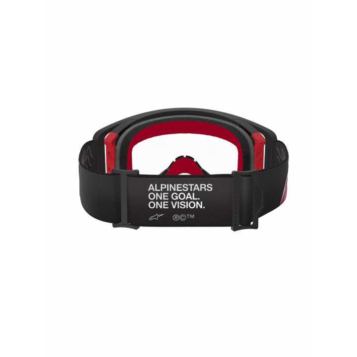 MASQUE LUNETTES Alpinestars Supertech Corp rouge noir avec verre Vision en ABS