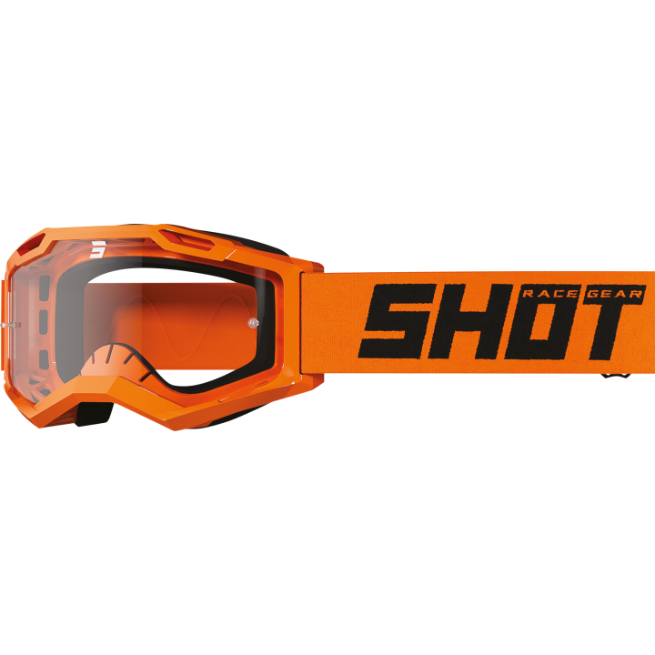 LUNETTES MASQUE SHOT CROSS NEON ORANGE GLOSSY ROCKET KID ENFANT