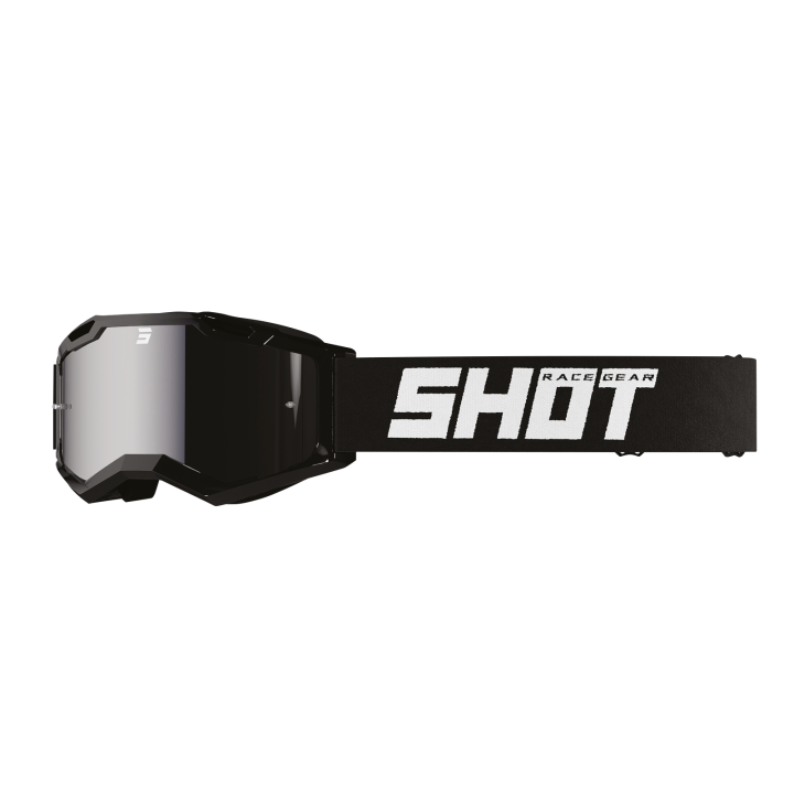 LUNETTES MASQUE CROSS SHOT SOLID IRIDIUM BLACK GLOSSY ROCKET 2.0 KID ENFANT