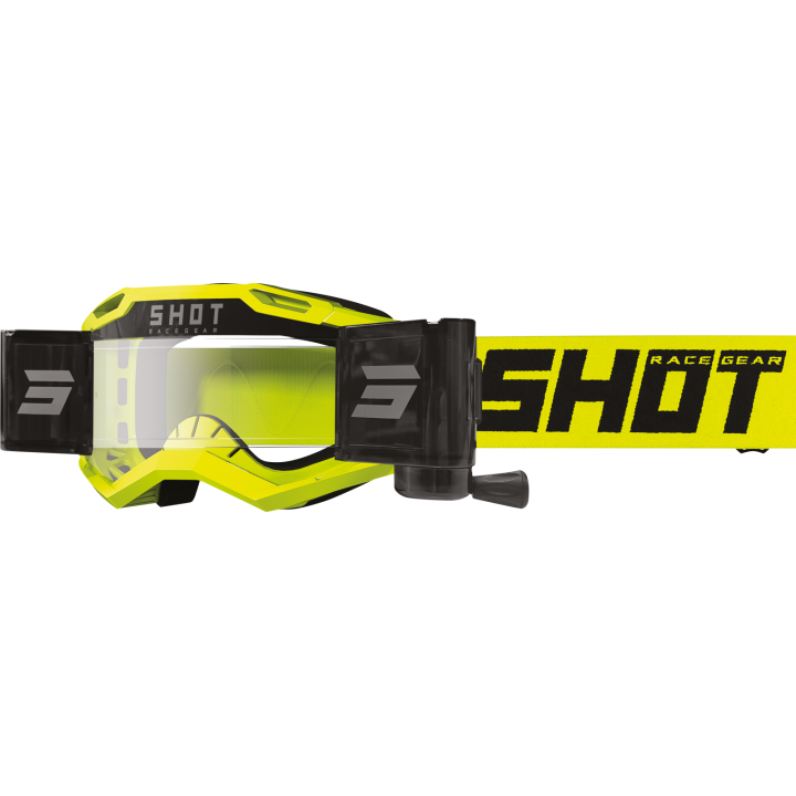 LUNETTES MASQUE CROSS SHOT ROLL-OFF ASSAULT 2.0 SOLID NEON YELLOW GLOSSY